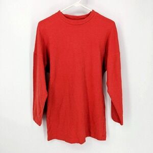 Free People FB Beach Crew Neck Long Sleeve Sweater Dress Red‎ Women's Size XS